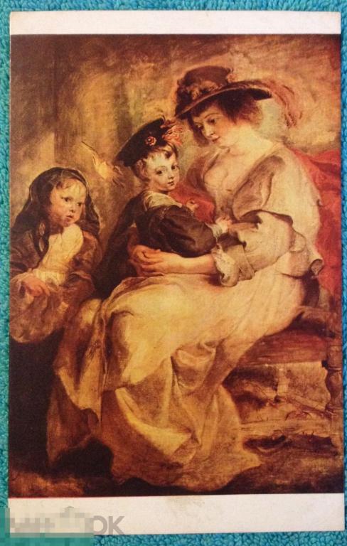 Открытка чистая живопись Рубенс ЕЛЕНА ФУРМАН золотой обрез Франция начало 20 века 121 