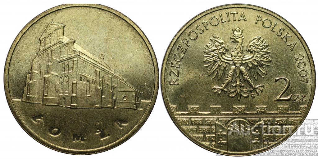 2 злотых 2007 Ломжа UNC (арт 6979-63)