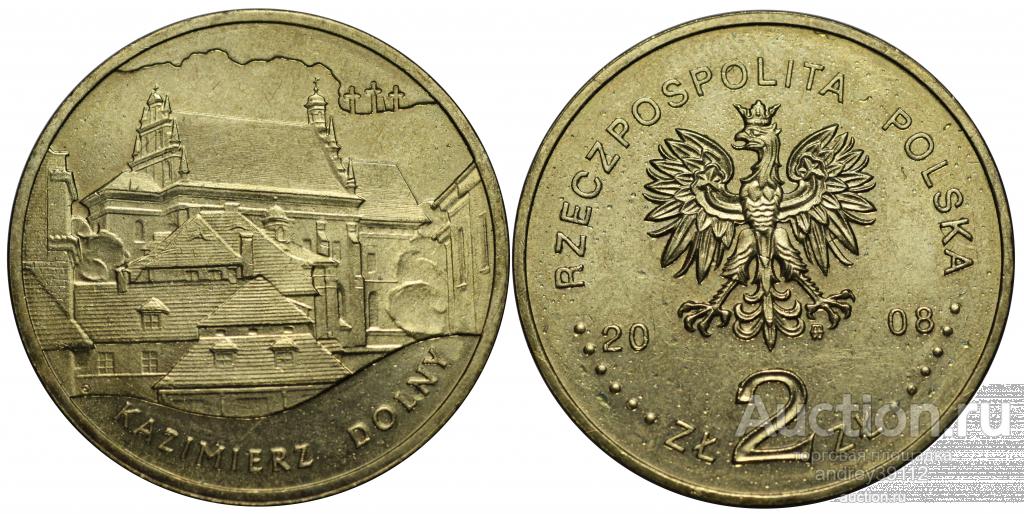 2 злотых 2008 Казимеж Дольны UNC (арт 6979-87)