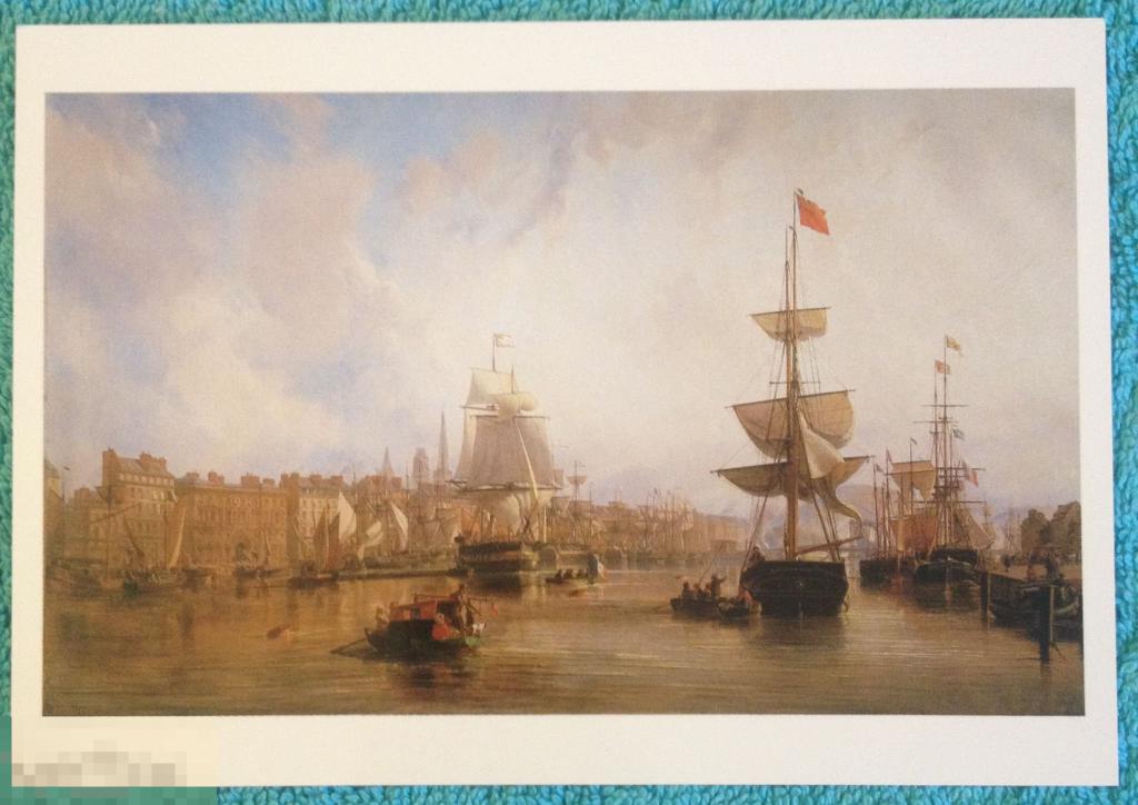 Япония Шарль Луи Мозин - Вид на порт Руана 1855 чистая Ж4 