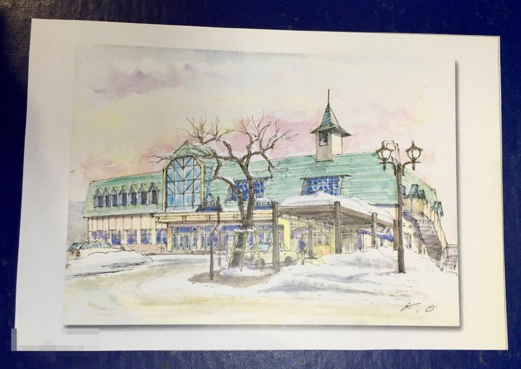 Открытка АРХИТЕКТУРА искусство живопись акварель Япония чистая О5 