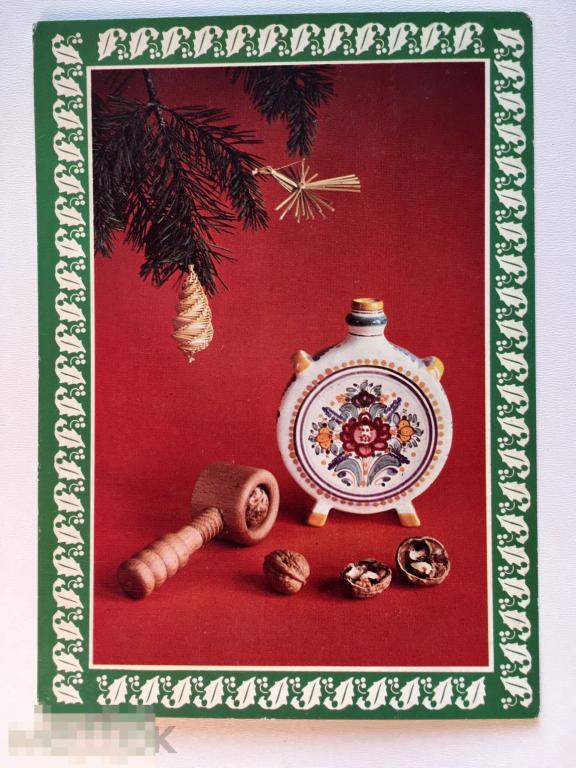 открытка С РОЖДЕСТВОМ С НОВЫМ ГОДОМ Чехия 1981 год 177 