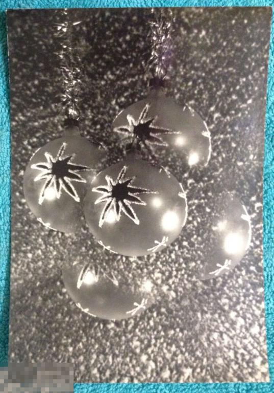 открытка НОВЫЙ ГОД РОЖДЕСТВО ёлочные игрушки 1970-ые годы 114 