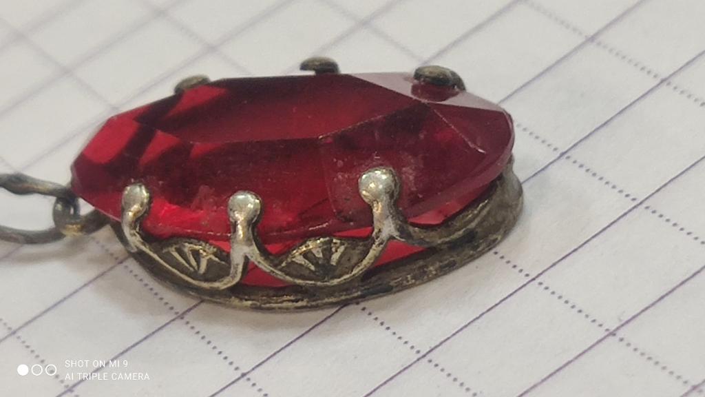 СЕРЬГА серебро КАМНИ стразы РОССИЯ до 1917