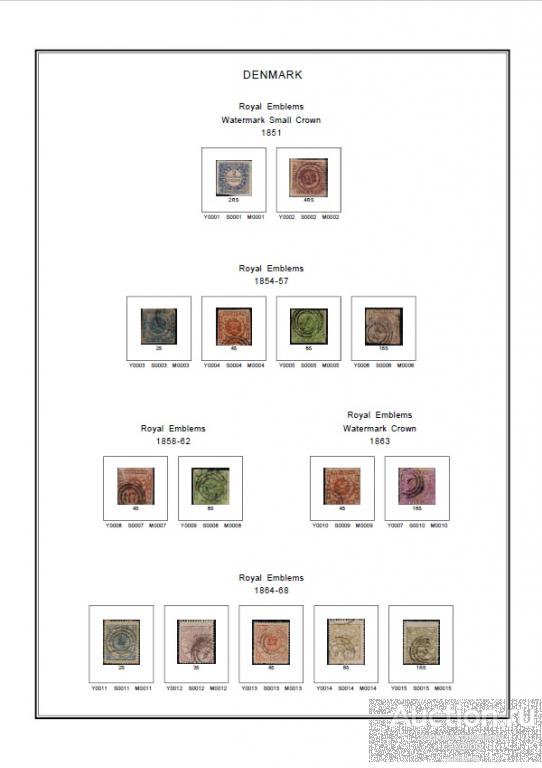 Иллюстрированные листы. Дания 1851-2005 *PDF