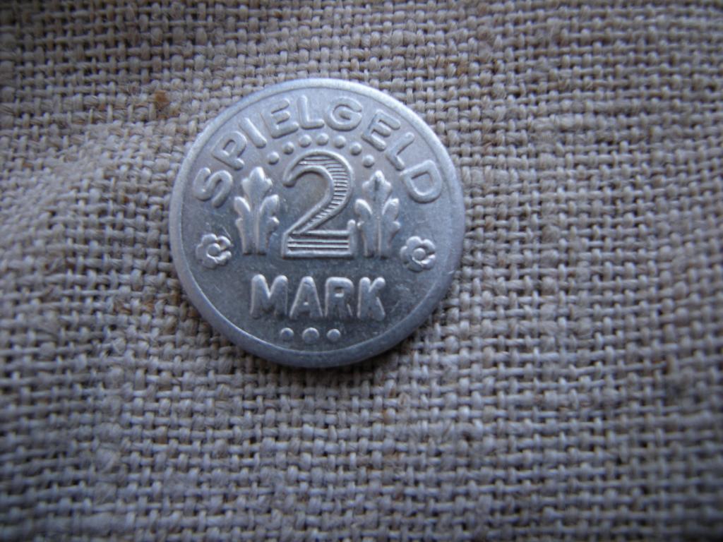 Германия жетон 2 Mark spielgeld игровой, алюминий, на аверсе шахматная доска