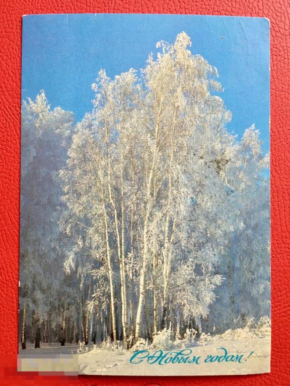 открытка С НОВЫМ ГОДОМ Богданов 1988 прошла почту ОП1 