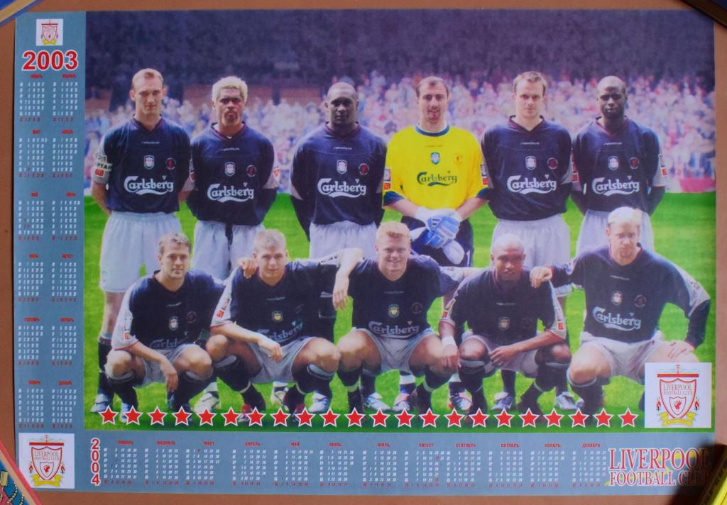 Плакат Футбольный,Футбольный клуб Ливерпуль №3,раритет!!!