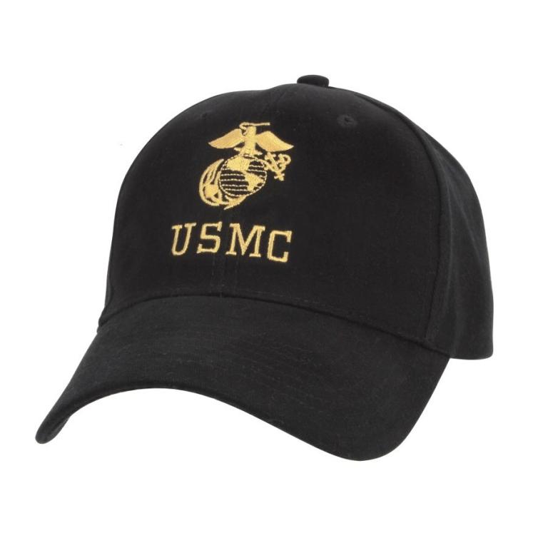 Бейсболка ROTHCO Beanie USMC BLACK BASEBALL