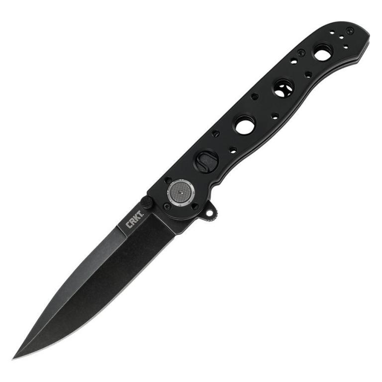 Складной нож CRKT DEADBOLT® M16-03DB с простым лезвием ЧЕРНОГО цвета