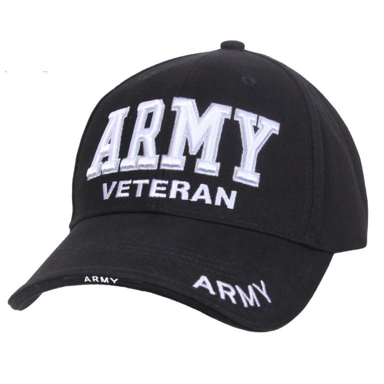 Бейсболка ROTHCO Deluxe Army Veteran Low Profile Cap BLACK
