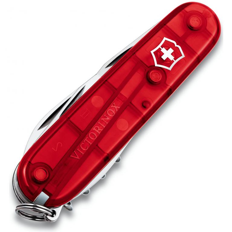Нож VICTORINOX Pocket Knife RED SPARTAN transparent