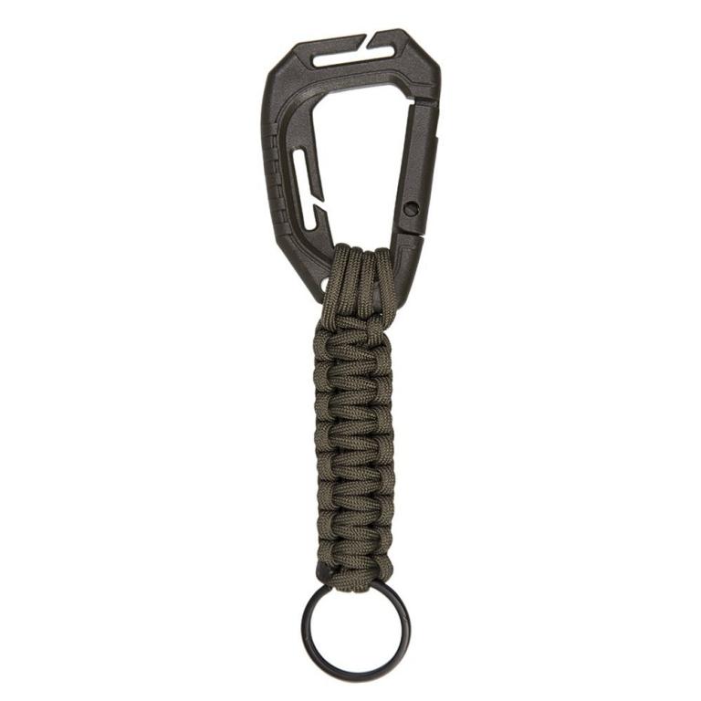 Карабин MIL-TEC® MOLLE carabiner with PARACORD OLIV