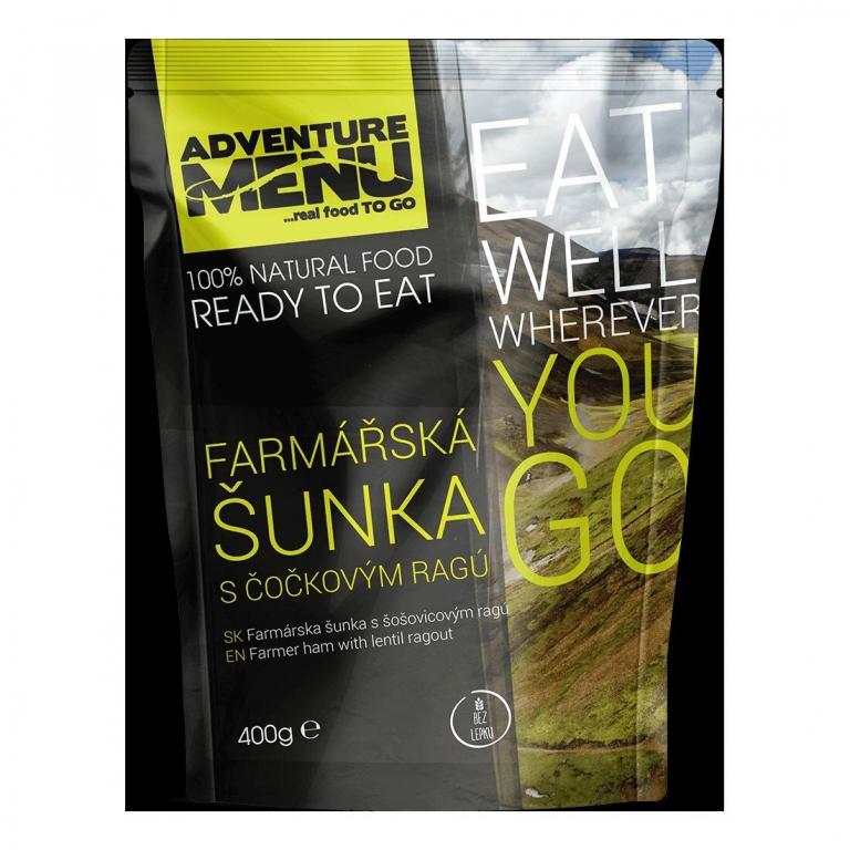 Полевое питание ADVENTURE MENU Farmer ham with lentil ragout - sterilized ready meals
