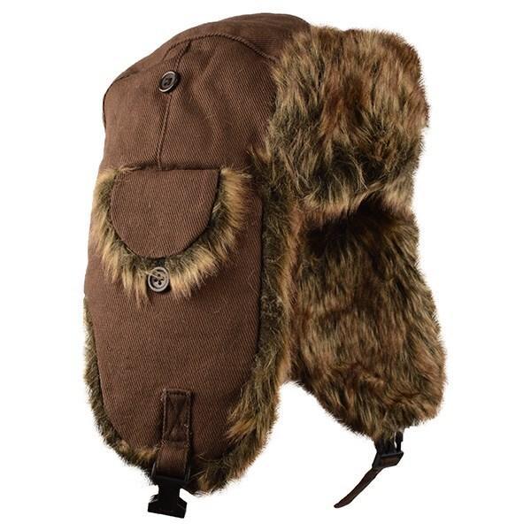 Шапка FOSTEX Fur cap ANTARTICA CANVAS BROWN