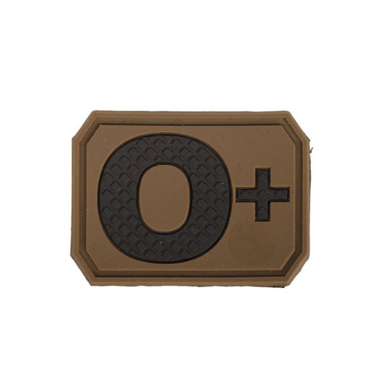 Нашивка MIL-TEC® PATCH 3D BLOOD 0 POSITIV COYOTE