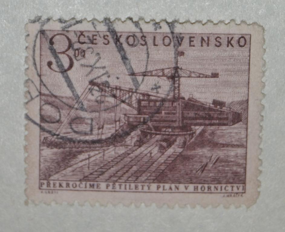 Чехословакия 1952 год День шахтера Автоматический угольный кран Гаш &
