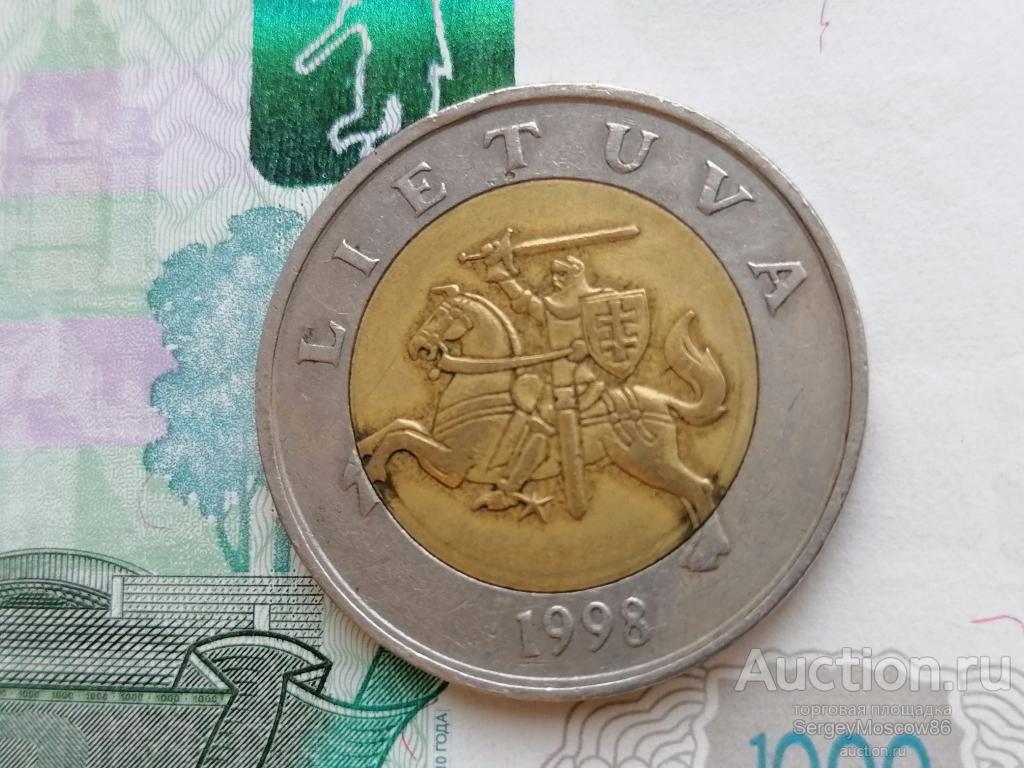 Литва 5 лит 1998