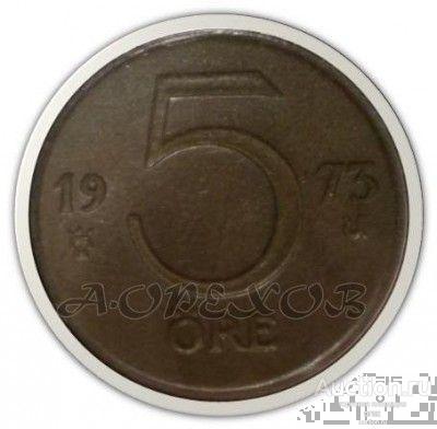 5 эре 1973 Швеция (холдер)