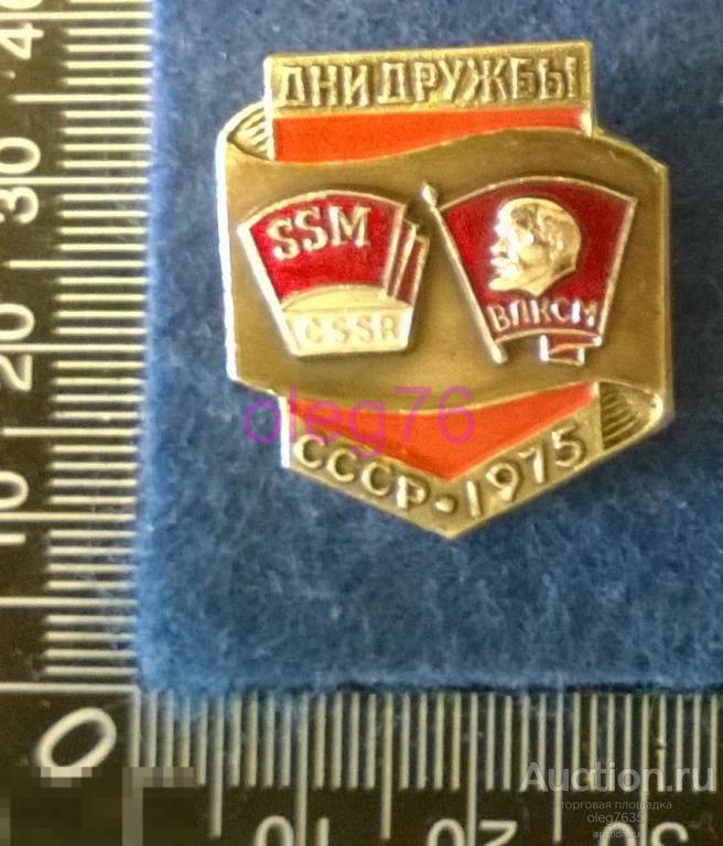 ВЛКСМ Комсомол СССР Чехословакия Молодежь Дружба Значок 