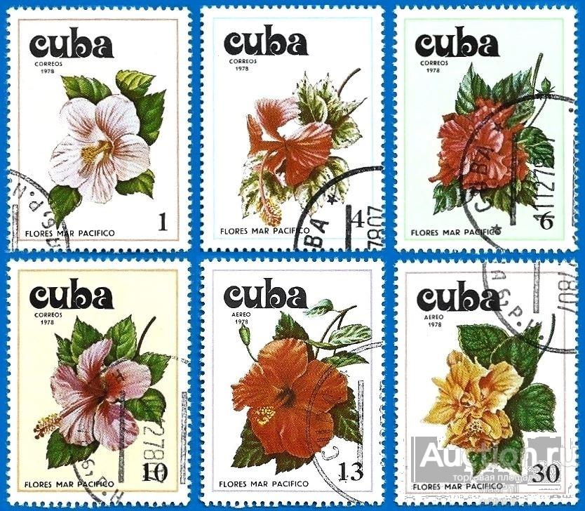 Куба 1978 MiNr 2356-61. Цветы. (1.5 € / 1.55 $) CTO.