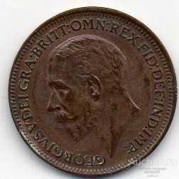 Великобритания 1 фартинг 1932г.  KM#825  26_2_21