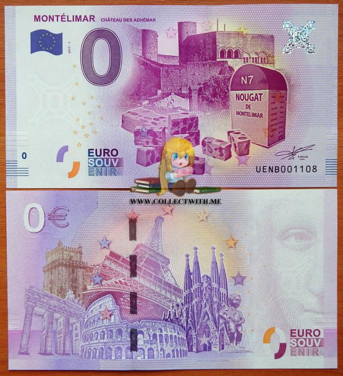 Франция 0 евро 2017 ~ Montelimar UNC UENB-2017-1