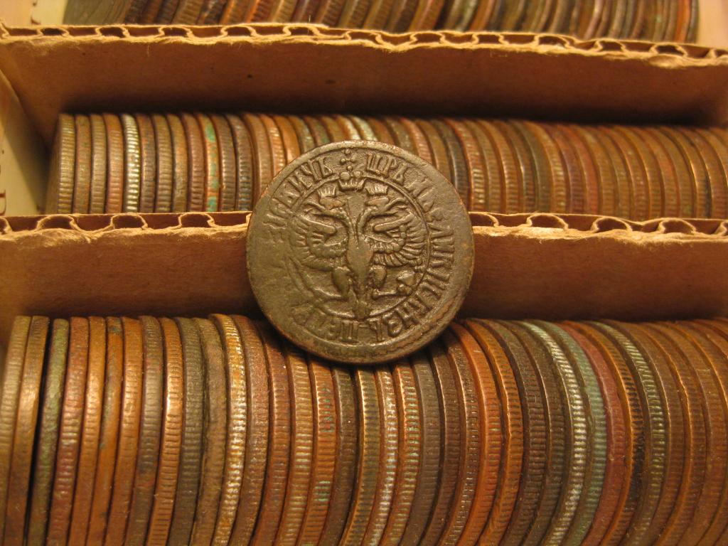 деньга 1703 года!Редкая!Отличная!До 1917 г.007