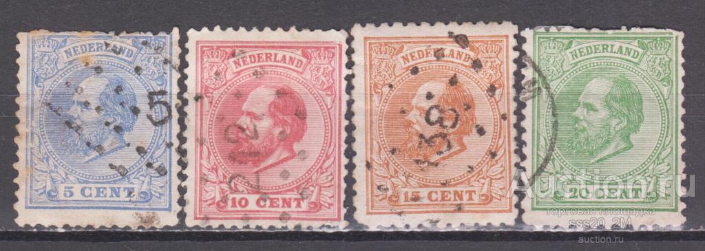 Нидерланды 1872 Виллем III Mi19D,21G,23Е,24E