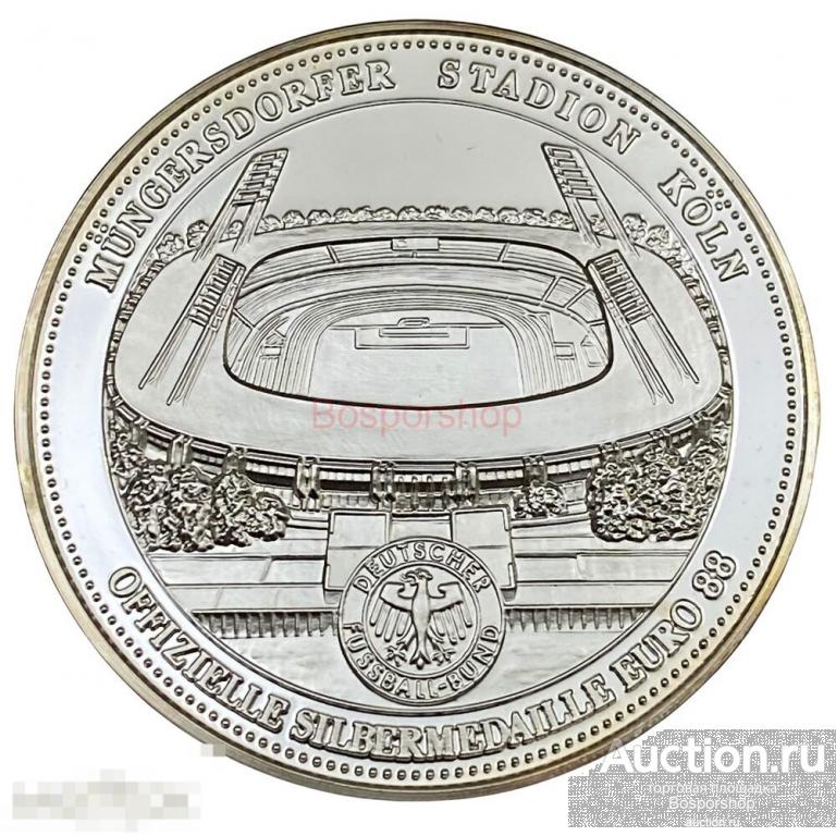 Германия, настольная медаль "Чемпионат Европы 1988-Германия. Кёльн" 1987 г. 