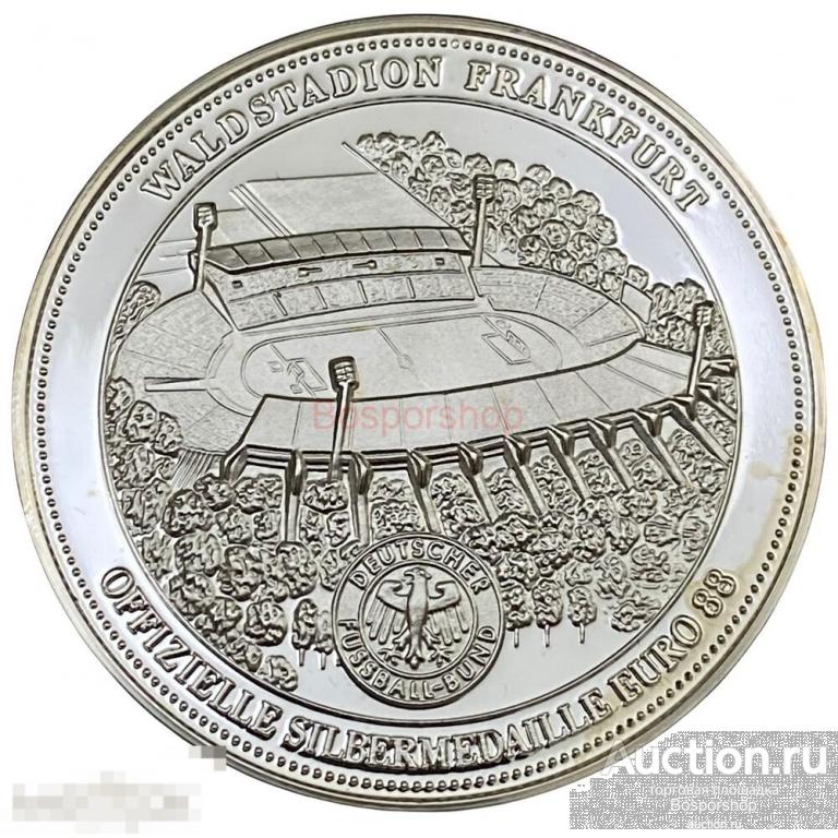 Германия, настольная медаль "Чемпионат Европы 1988-Германия. Франкфурт" 1987 г. 