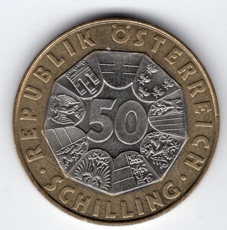 50 шиллингов - Австрия - 1998 - Евросоюз - биметалл - KM#3050