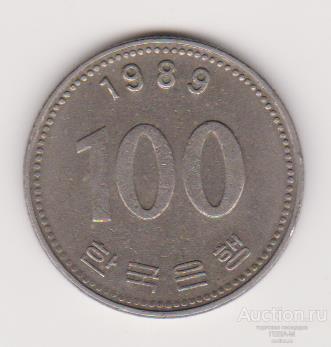 Южная Корея 100 вон 1989