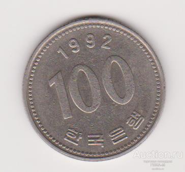 Южная Корея 100 вон 1992