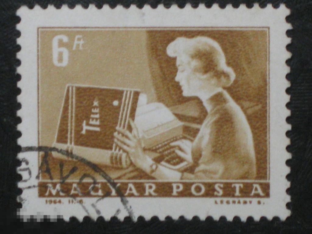 Венгрия 1964 стандарт Оператор Телекс марка 6фр 