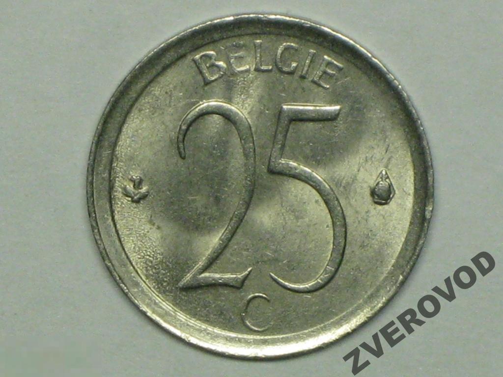 Бельгия 25 сантимов 1972 Belgie 