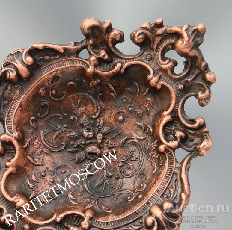 Подставка антикварная старинная ваза мелочница олово медь бронза 3