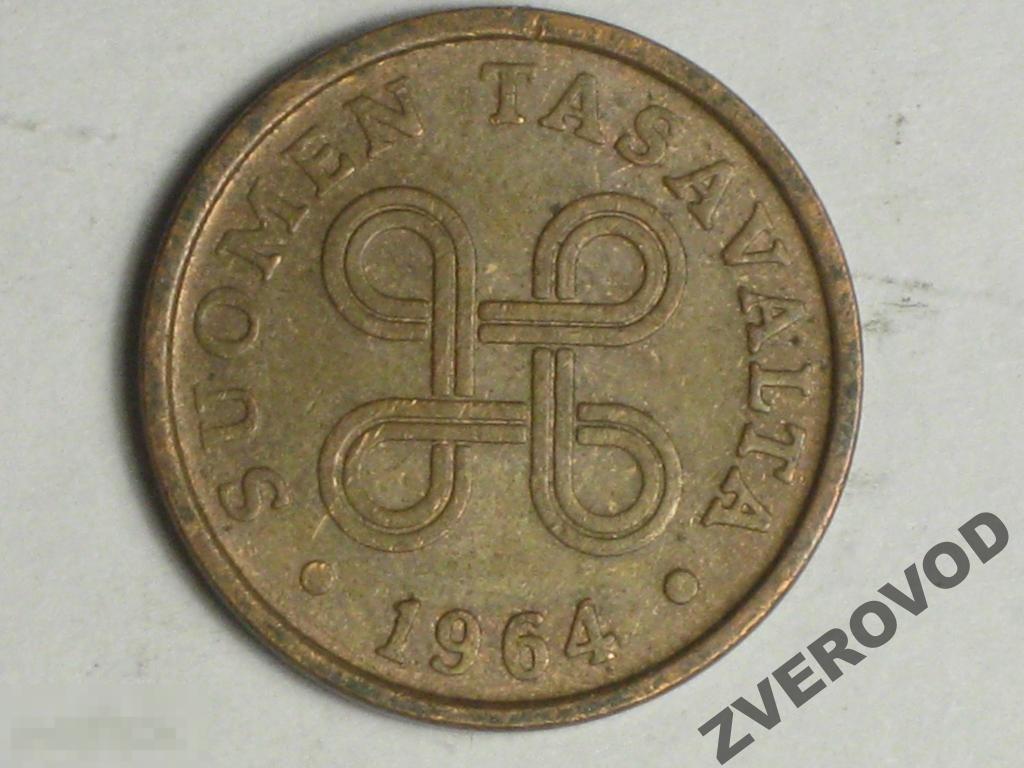 Финляндия 5 пенни 1964 