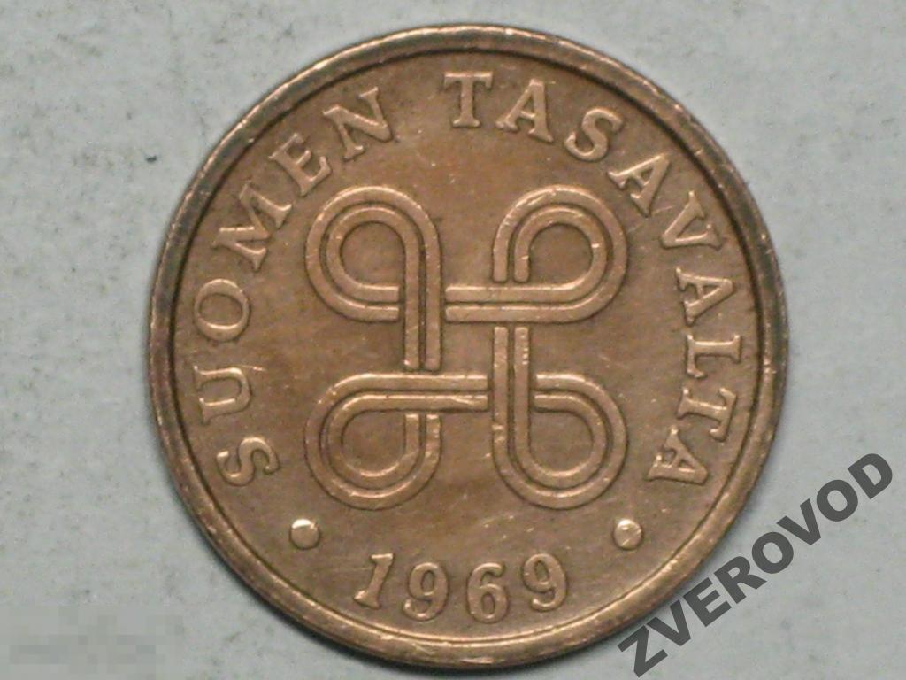 Финляндия 5 пенни 1969 