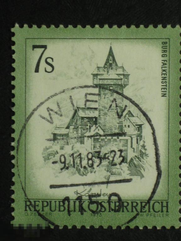 Австрия 1973 стандарт замок Фалькенштайн Каринтия марка 7 (д) 