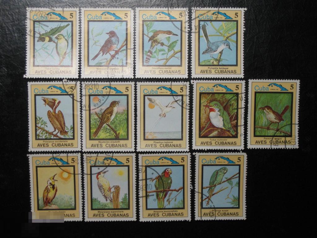 Куба 1983 Фауна Птицы 13 марок из серии 