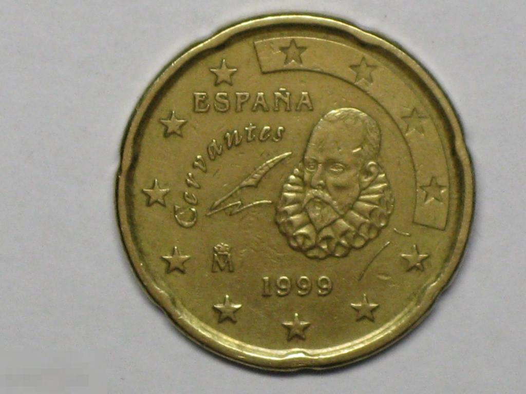 Испания 20 евро центов 1999 