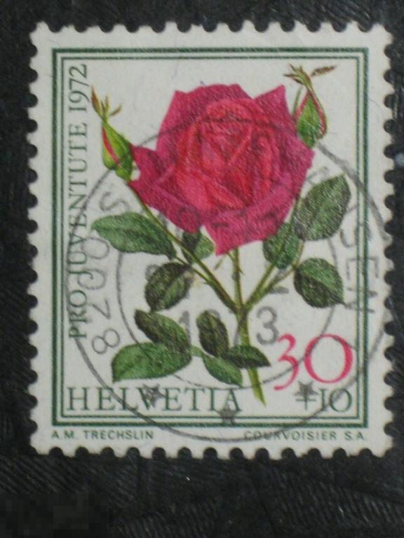 Швейцария 1972 Флора Цветы Роза марка 30 из серии 
