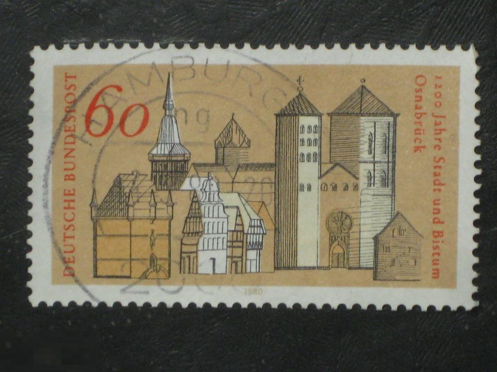 Германия ФРГ 1980 1200 лет Оснабрюк марка 60