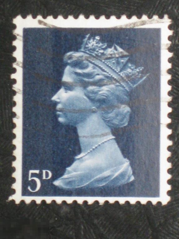Великобритания 1968 стандарт Елизавета синий марка 5 (и1) 