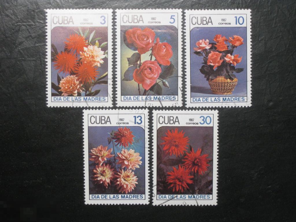 Куба 1987 Флора Цветы 5 марок из серии 