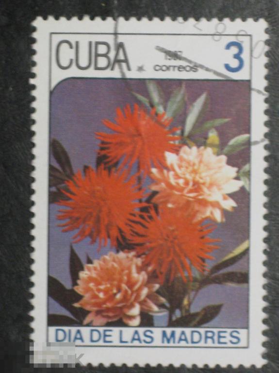 Куба 1987 Флора Цветы марка 3 из серии 