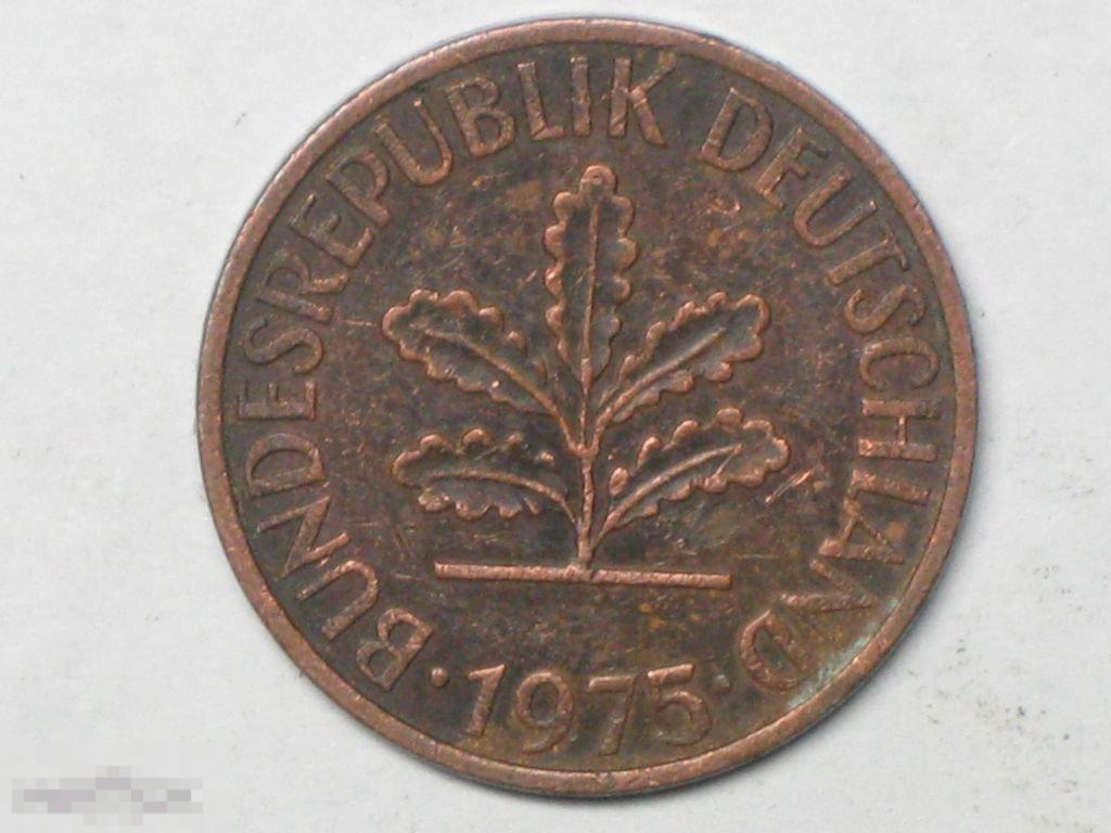 Германия ФРГ 2 пфеннига 1975 J 