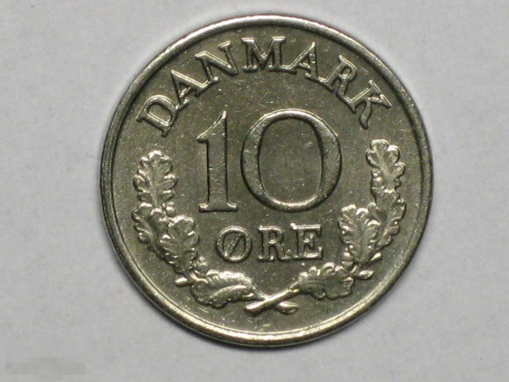 Дания 10 эре 1967 CS (д) 