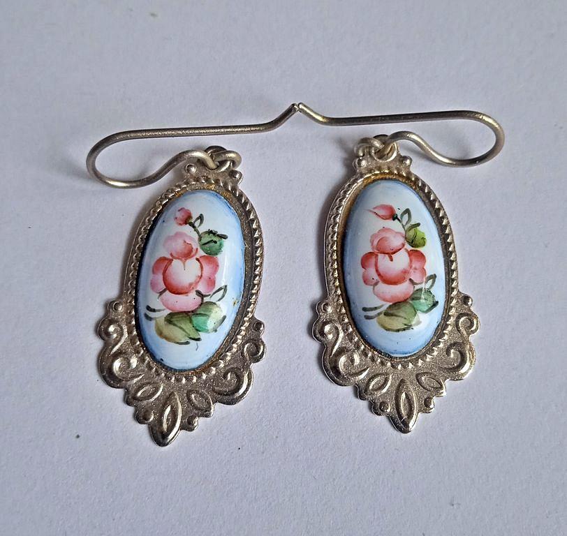 Серьги с финифтью из СССР!